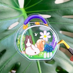 First Meadow Kit Sticker – Rabbits & Bunnies – Transparent Waterproof Vinyl