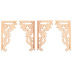 Wooden Carved Stickers Onlay Corbels Carved Wall Appliques European Style Onlays