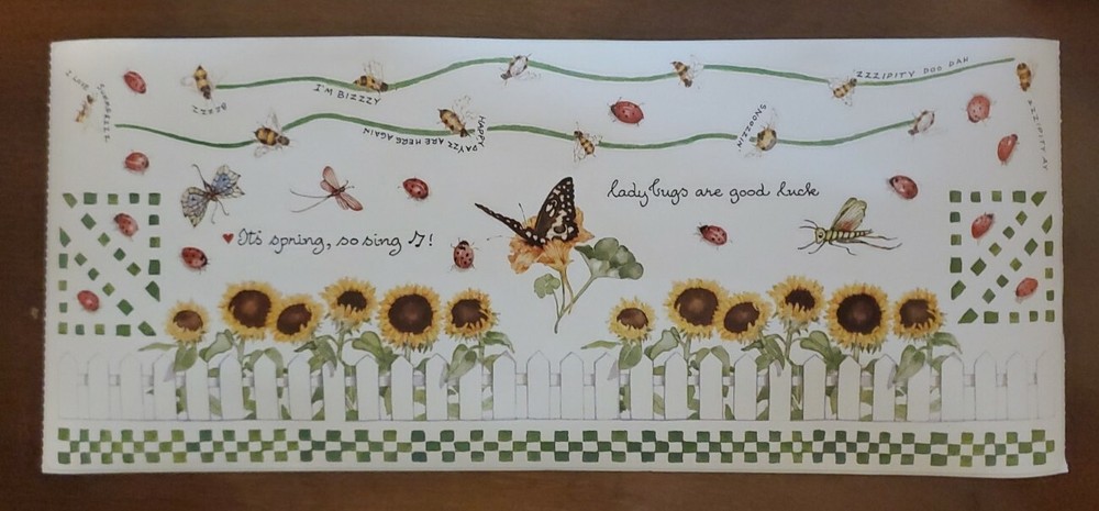 Susan Branch BUGS large sticker sheet lady bugs, butterflies, dragon flies, bees