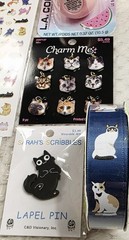 Cat Lover Gift Kittens HUGE NEW LOT Stickers Keychain Patches Notebook Charms