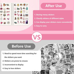 YUATCYA Reusable Sticker Collecting Book Storage Album with 40 Sheets Blank Rele