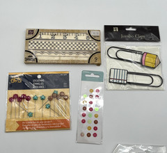 Large Mixed Scrapbooking Craft Supply Lot Fiskars Teresa Collins Pink Paislee