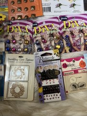 Scrapbooking & Card Making Embellishment Lot Rhinestones Rub-Ons Stickers DIY