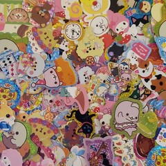 50 Japanese Sticker Flakes – Sanrio San-X Kamio Crux PoolCool MindWave Q-Lia