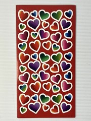 Oriental Trading Hearts Sticker Kit /3 Designs/8 Sheets Each (24 Total) NEW