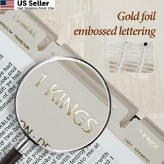 UPAFEXXI-Laminated Bible Tabs with Book Summaries(Gold Foil Summaries Gray
