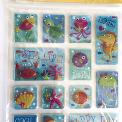Autocollants Pop Up Sticker Turtles, Fish, Starfish, seahorse Stickers ST-345