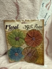 Petaloo Floral Embelishments 6 Packages Unopened 2010 Scrapbook