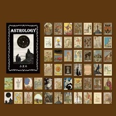 50pcs Astrology Litmus Paper Pack Celestial Horoscope Junk Journal Scrapbooking