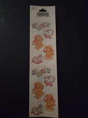 Vintage NOS FMI Frances Meyer Inc Stickers Bears & Beads BABY TST 596