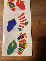 Mrs. Grossman’s Lot of 3 Strips Brand New in Package Christmas Stocking Stickers