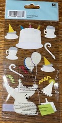 RARE Jolees Clown Birthday Ice Cream Cake Balloon Happy Party Scrapbook Stickers