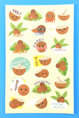 Coconut Scented Scratch & Sniff Sticker Sheet