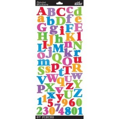 Crafts Sticko 13″ Mylar Alphabet Multi Colors Bright Large Small Numbers Letters
