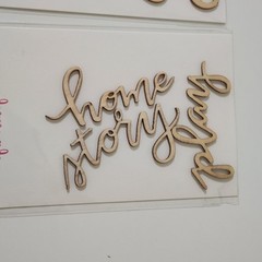 NEW Lot 9 Pkg Freckled Fawn Wood Veneer Words Natural LOVE SMILE 2023 2024 STORY