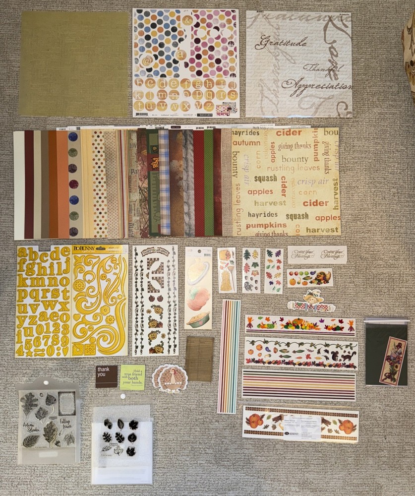FALL/THANKSGIVING Themed Embellishments Kit