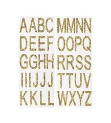 🌟💛 Lot of 8 Recollections Gold Chunky Glitter Alphabet Stickers ✨