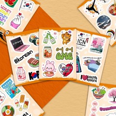 100Pcs Waterproof South Korea Stickers – Perfect for Luggage & Water Bottle