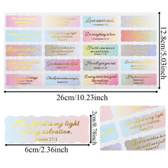 100 Inspirational Bible Verse Stickers for Decoration and Gifts- GOLDEN Color
