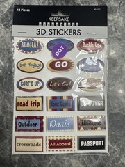 Keepsake Essentials Lot of 7 Sheets Vacation Creativity Inc Stickers Scrapbook