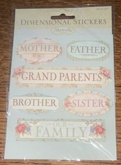 Marcella K Vintage Our Family Title Mother Father Grandparents Brother Sister 3D