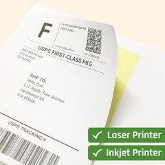 High-Quality 30 Sheet Printable White Sticker Paper for Inkjet/Laser Printing