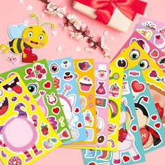 36 Waterproof Valentine Animal Stickers – Perfect for Kids’ Crafts and Parties