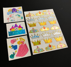 DISNEY UNICORN PRINCESS SLEEPING BEAUTY VTG stickers prism prismatic glitter