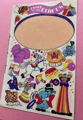 Vintage 80s Sandylion Come To The Circus Maxi Activity Sticker Sheet- HTF!