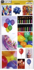 P. Real Life BIRTHDAY SNAPSHOTS Cardstock Sticker Sheet scrapbooking cardmaking