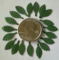 DARK GREEN BIRCH LEAF Die-cut Embellishment(20pc)Jolees •Garden•Christmas•Stems•