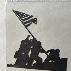 Laser Cut Marine Corps Raising the Flag on Iwo Jima Scrapbooking Silhouette