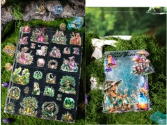 20 Pages Magic Witch Forest PET Stickers Book Journals Album Decorative Collage