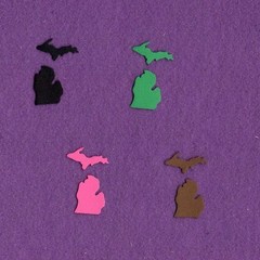 MICHIGAN qk USA state die cuts scrapbook cards