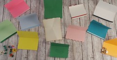 Vtg Paper Quilling Small Note Cards Handmade Ephemera Junk Journal Supplies READ