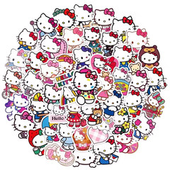 50pc HELLO KITTY – POPCORN Stickers, Great for-Phone, Water Bottle, Laptop, Car
