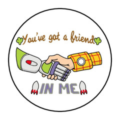 YOU’VE GOT A FRIEND IN ME ENVELOPE SEALS STICKERS LABELS TAGS 1.5″ ROUND (30)