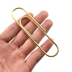 HAHIYO Paperclips 4 inch (100mm) Extra Large Paper Clips Gold 4 inch Giant