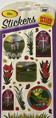 RELIGIOUS Stickers (12pc)Mello Smello•Stain glass Window •Church•Card Making•