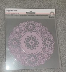 Recollections Sophia Collection LAVENDER 6″ Doilies Removable Stickers – 2 pcs