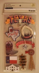 New Recollections Scrapbooking Stickers TEXAS longhorn Lonestar Rodeo boots flag