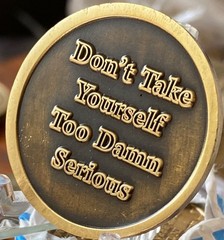 Rule 62 AA Medallion Distressed Black White Color Road Sign Sobriety Chip