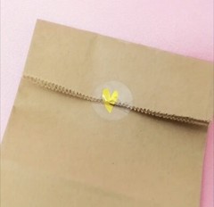 500 pcs Sticker Seals Roll Transparent Clear gold foil Heart Self Adhesive NEW