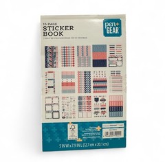 Pen+Gear Paper Sticker Book Pink Blue 15 Sheets 600+Stickers READ