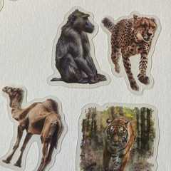 5 Multicolor Flakes Stickers Set – Animals & Insects Designs