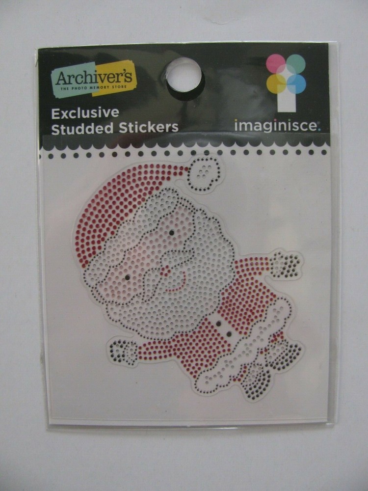 Imaginisce Studded Stickers SANTA CLAUS NIP
