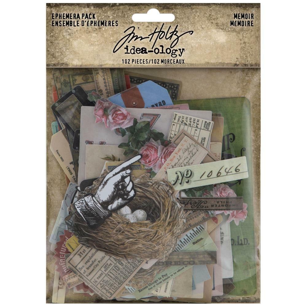 Tim Holtz Idea-ology Ephemera Pack 102Pc – Memoir, TH94221