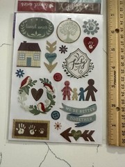 Sticko Autocollant Family Icons & Words Flip Pack 148PC Letters Banners Phrases