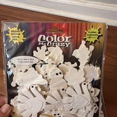 Color Me Crazy Foam Ghost Halloween Bat Mummy Stickers Two Pack Lot New 120 Pcs