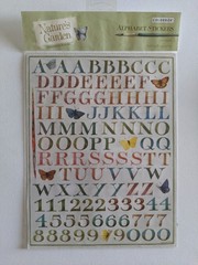 Nature’s Garden M Bastin Acid & Lignin Free  Alphabet Letters & Numbers Stickers